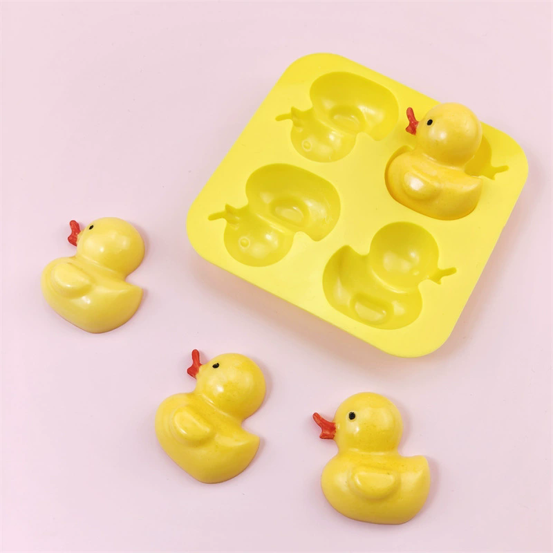 Soap Making Instructions - 3D-Enten-Silikonform für Seifenherstellung, Cartoon-Tier-Wachsschmelzen, Babyparty-Dekoration, Eiswürfelform,